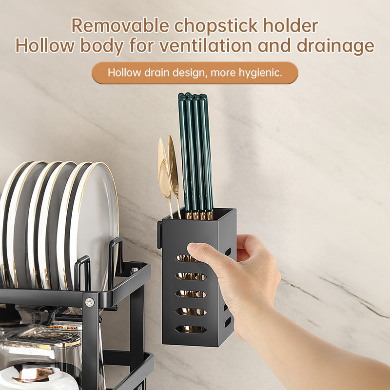 2024 Kitchen Dish Drying Rack with Adjustable Stainless Steel Organizer - V.I.P Digital Presence