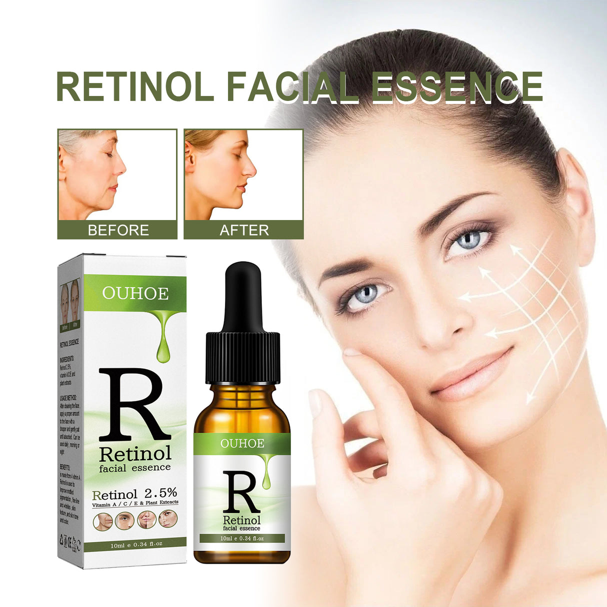 Retinol Serum, Face Anti-Wrinkle Firming Brightening Soft And Smooth Skin Serum - V.I.P Digital Presence