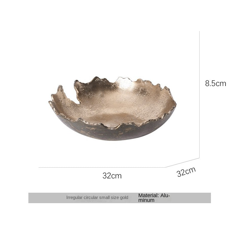 Modern Luxury Oval Edge Decorative Tray Creative Home Dining Table Fruit Plate Ornament - V.I.P Digital Presence