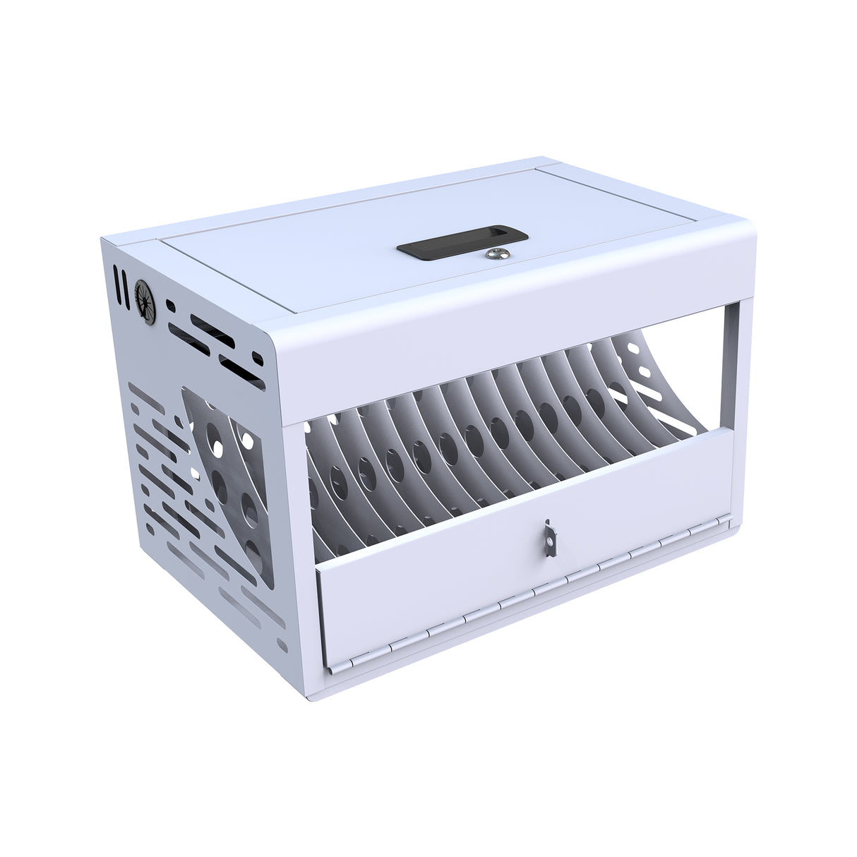 16 Bay Charging Cabinet for Laptop Chromebook Locking Charging Station-WHITE - V.I.P Digital Presence