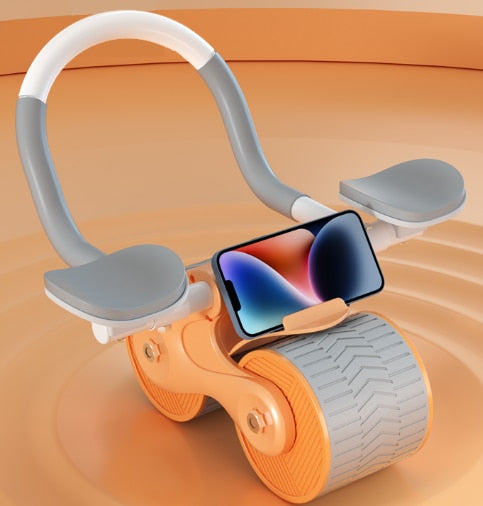 New Design Indoor Home Exercise Flat Elbow Supporter 2 Wheel Ab Trainer Automatic Rebound Abdominal Wheel Roller - V.I.P Digital Presence