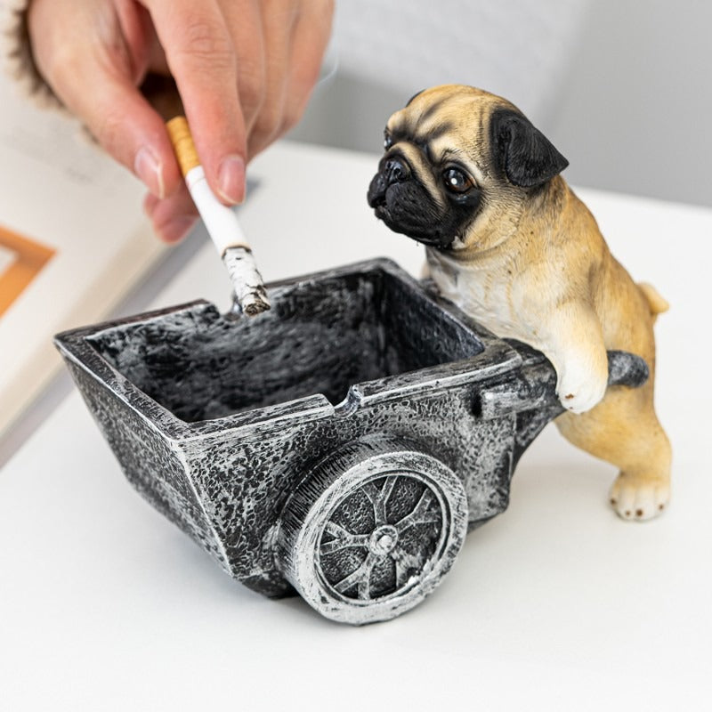 Puppy ashtray creative personality trend anti-fly ash home living room office anti-smoke resin ornaments - V.I.P Digital Presence