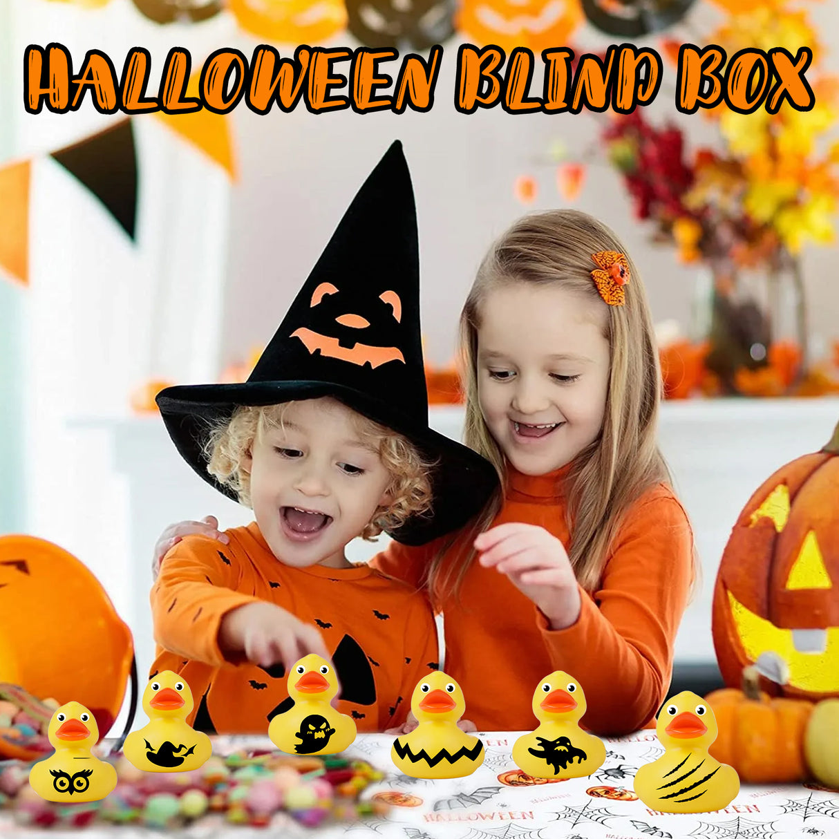 Halloween Duck Blind Box, Advent Countdown 24 Grid Surprise Decoration Rubber Duck Toy Gift Box - V.I.P Digital Presence