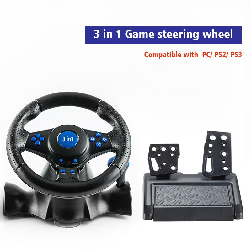 Suitable for Switch/Xbox One/360/PS4/PS2/PS3/PC racing games 7-in-1 steering wheel - V.I.P Digital Presence