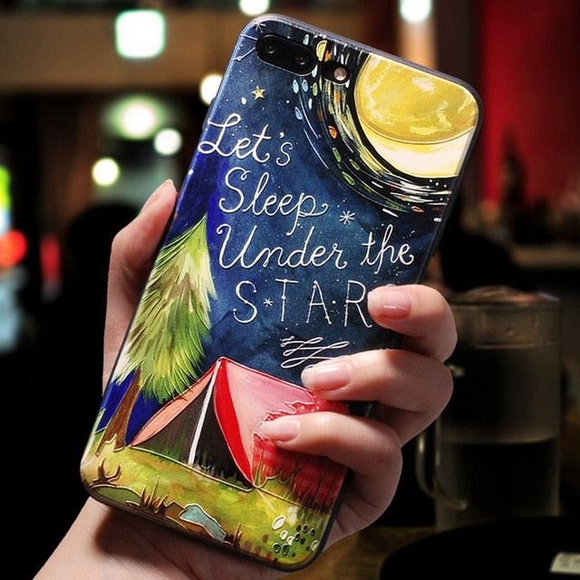 Eqvvol Cute 3D Emboss Cartoon Patterned Phone Case For iphone X 8 7 6 6S Plus Cases Soft Silicone Cover For iphone 5 5s SE Coque - V.I.P Digital Presence