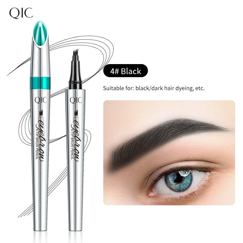 QIC Eyebrow Tattoo Pen Waterproof Fork Tip Eyebrow Ink Pen 4 Heads Liquid Eyebrow Pen - V.I.P Digital Presence