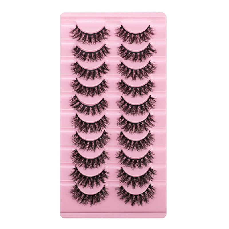 10 Pairs Of Messy Thick Imitation Mink Hair False Eyelashes 3D Stereo Realistic European And American Fried Hair False Eyelashes - V.I.P Digital Presence