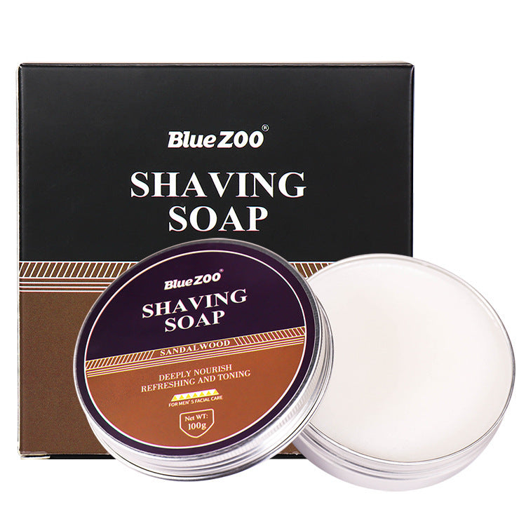 BlueZOO Men's Facial Shave Beard Shaving Foaming Soap Sandalwood Scented Mint - V.I.P Digital Presence