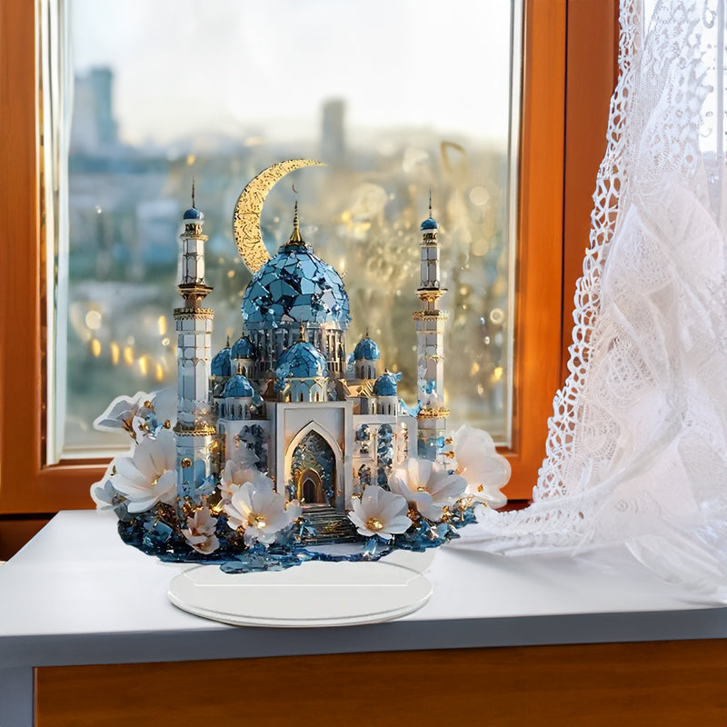 2025 Ramadan 2D Acrylic Moon - Castle Ornament. Eid Al - fitr Decoration, Muslim Home & Party Gift. - V.I.P Digital Presence