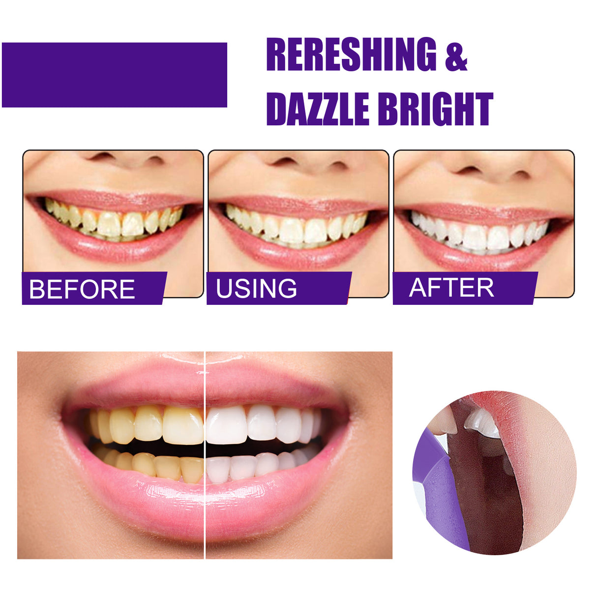 V34 Purple Toned Tooth Mousse Toothpaste Teeth Cleaning Stains Smoke Tartar Oral Care - V.I.P Digital Presence