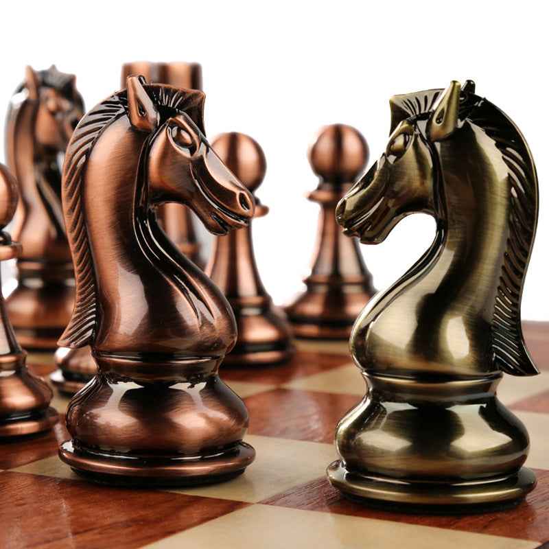 Solid wood folding chessboard oversized chess pieces Western chess - V.I.P Digital Presence