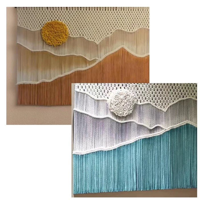 Hand dyed landscape tapestries decorative paintings woven pendants wall carpets - V.I.P Digital Presence