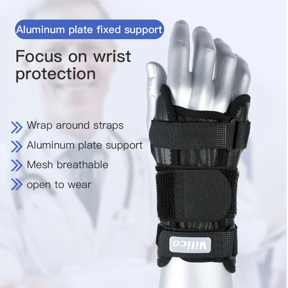 Basketball sports aluminum plate support hand pressure strap mesh breathable and anti damage protective equipment