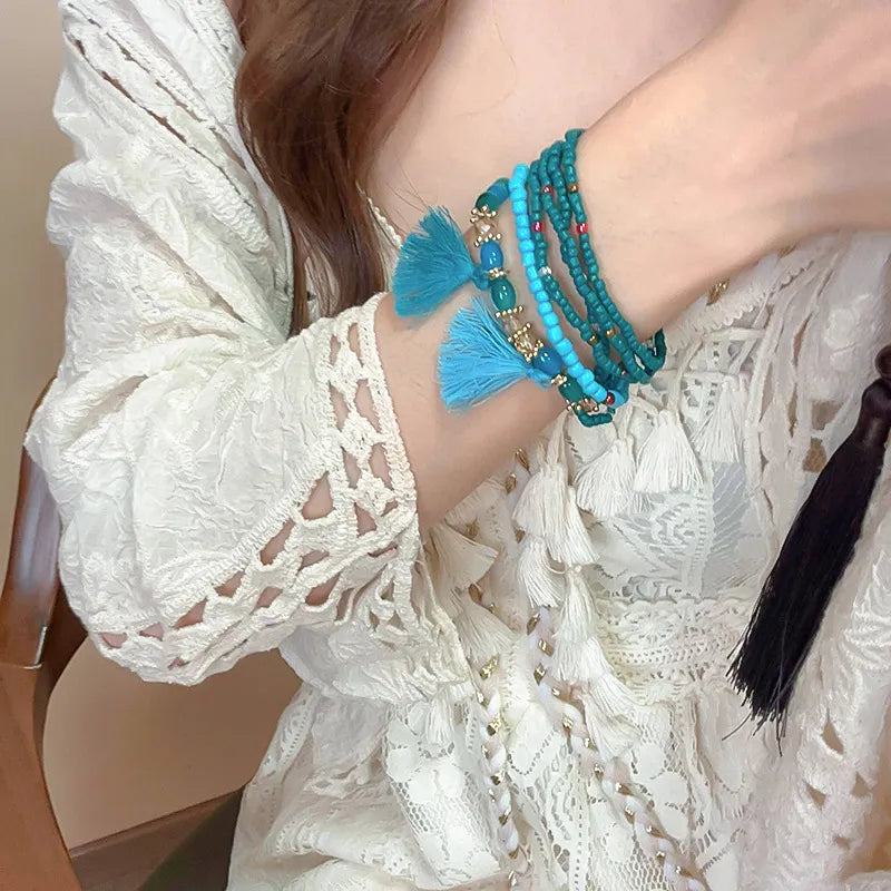 Tassel Rice Bead Bracelet - V.I.P Digital Presence