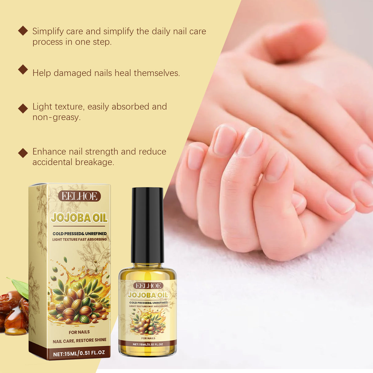 Jojoba Oil For Nails, Nail Care Anti-Barb Edge Oil Softening Nourishing Base Oil For Nail Protectors - V.I.P Digital Presence
