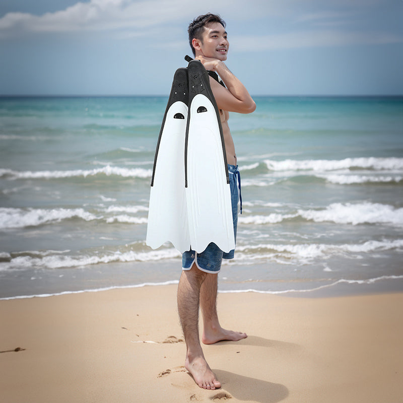 Professional Freediving Long Fins for Spearfishing, Diving, Snorkeling – PP+TPR, Anti - Skid - V.I.P Digital Presence