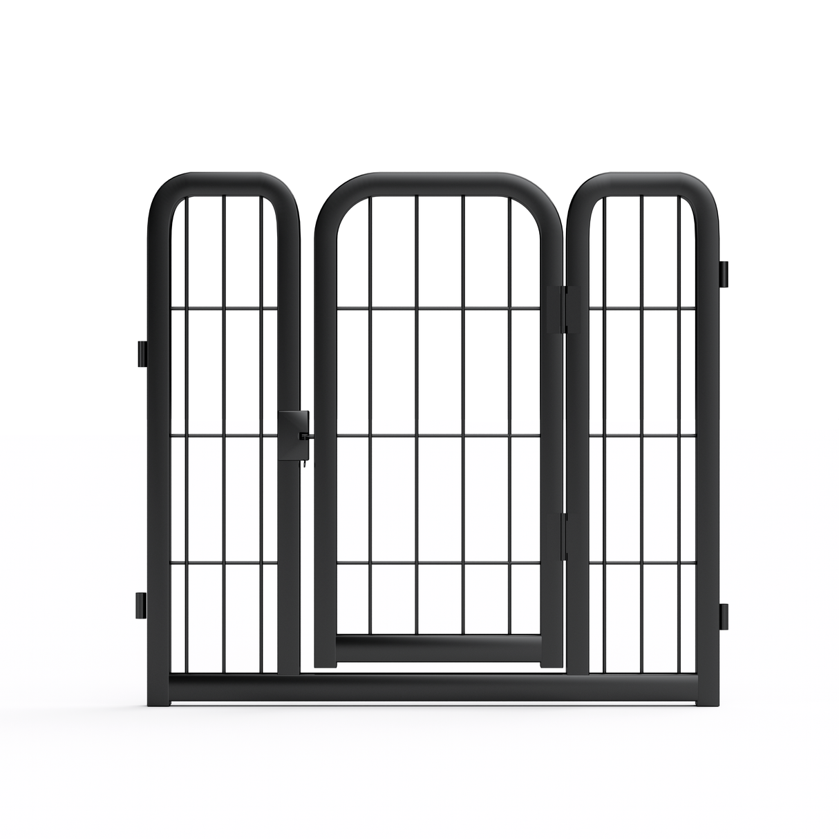 Outdoor 12 piece dog fence, 24 inch portable indoor game fence for small dog pets. Black, 22.2 inches wide x 23.6 inches high. - V.I.P Digital Presence