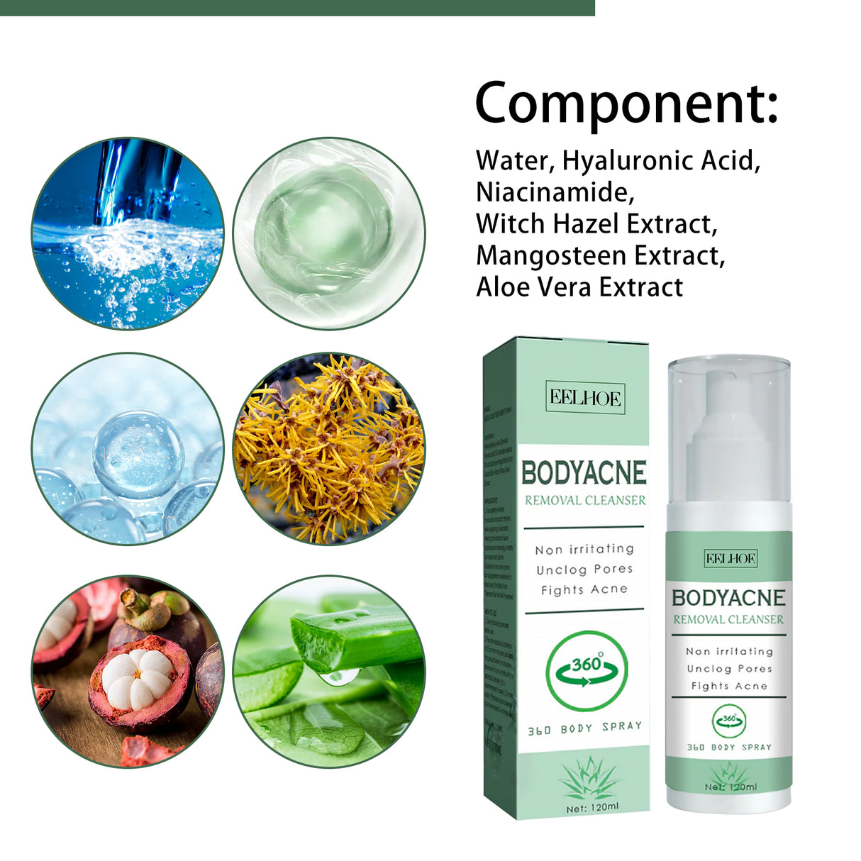 Body Acne Removal Cleanser Spray, Deep Clean Back Arm Fade Acne Beauty Moisturizing Spray - V.I.P Digital Presence