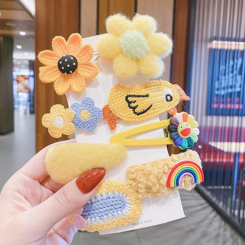 Milk Coffee Color Children's Plush Hairpin Net Red Bangs Side Hair Clip Autumn And Winter Lovely Japanese Clip - V.I.P Digital Presence