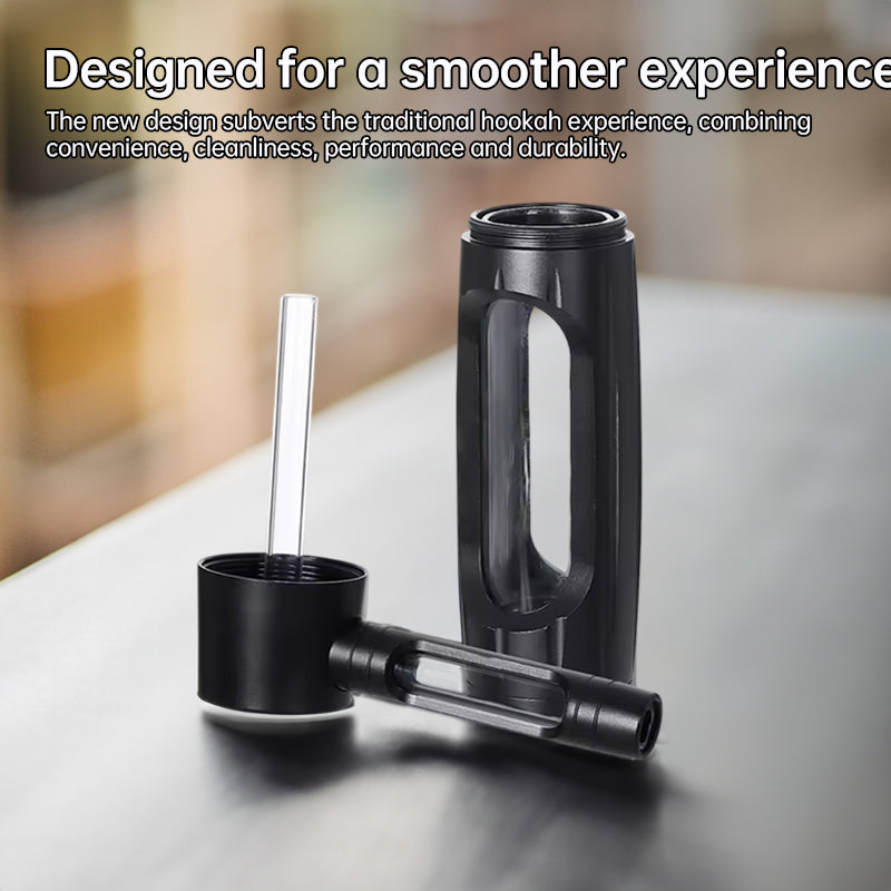 Portable metal smoking pipe with 155mm glass bowls, for dry tobacco & herb, hookah shisha pipe accessories. - V.I.P Digital Presence