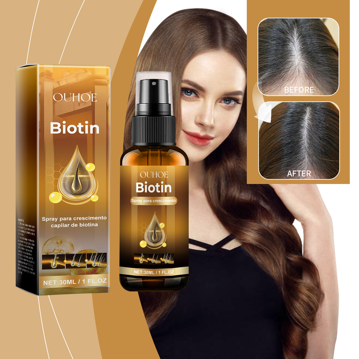 Scalp Nourishing Spray Strengthens Hair And Moisturizes Hair And Scalp Care Plant Extract - V.I.P Digital Presence