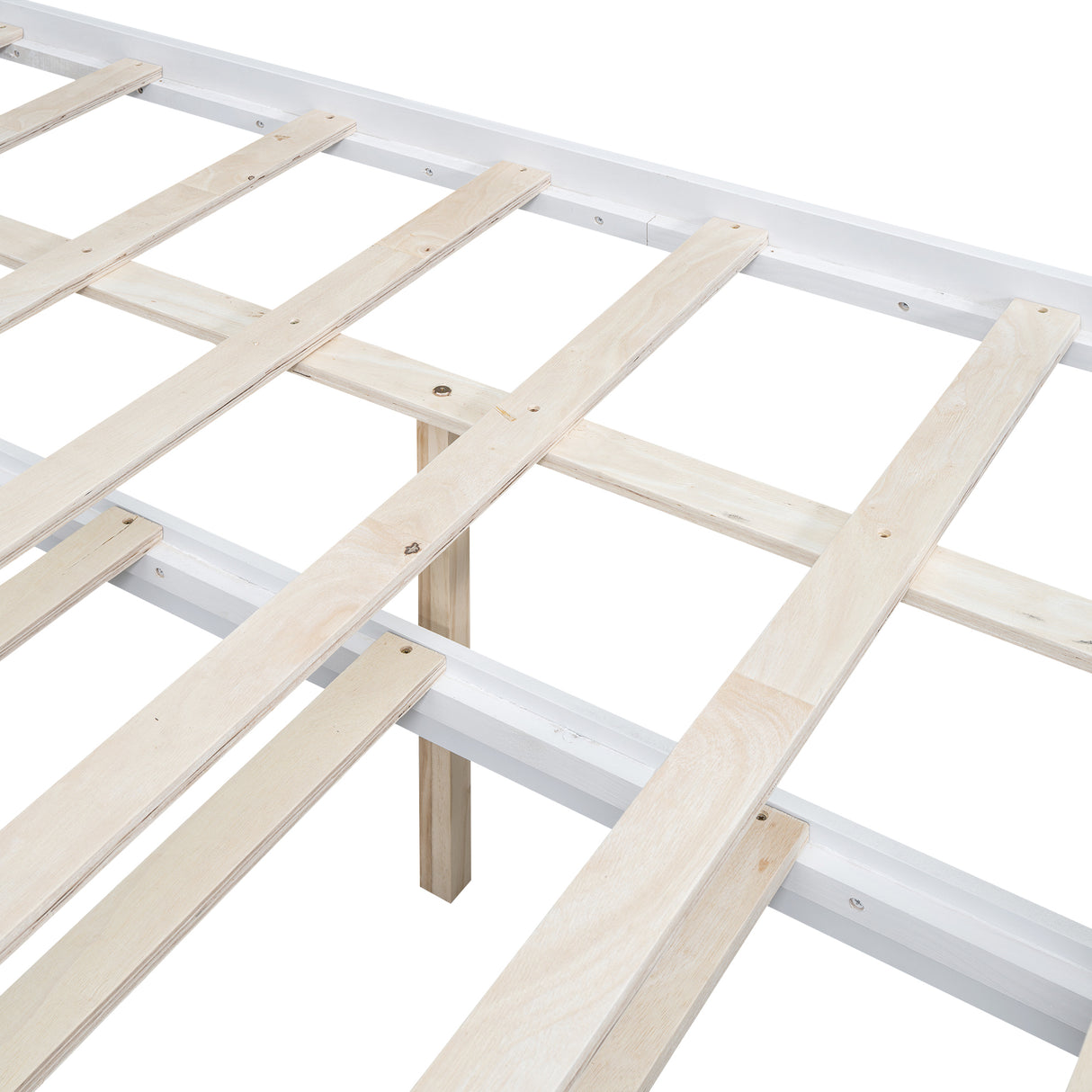 Full Size Platform Bed with Storage LED Headboard Twin Size Trundle and 3 Drawers White