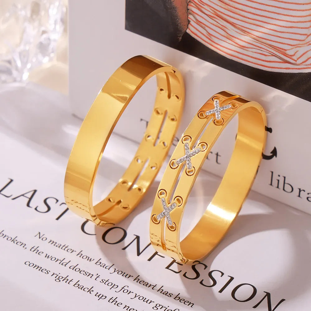 18K Gold-Plated Czech Diamond Bracelet - V.I.P Digital Presence