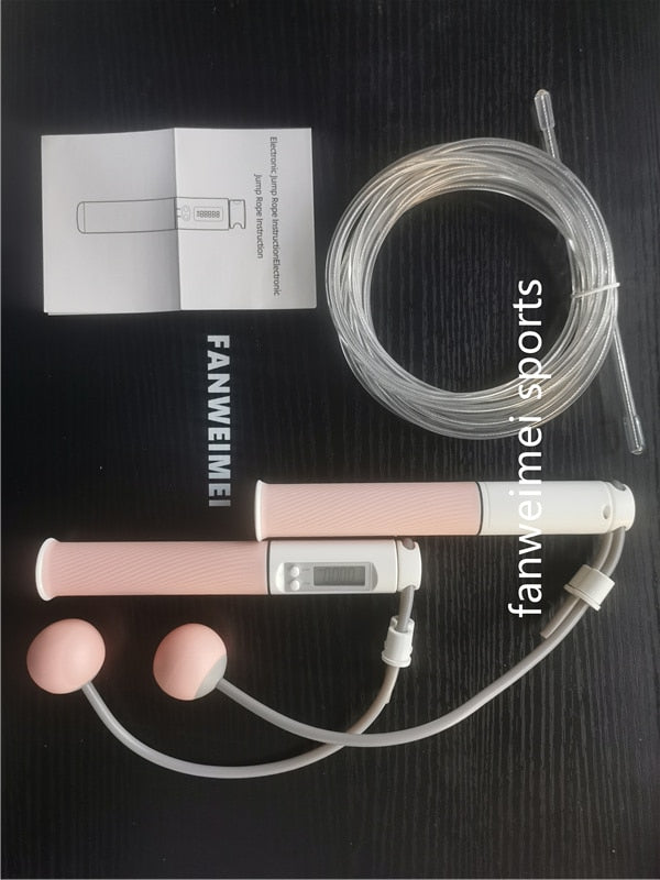 Valentine DAY women lady girl dual use home jump skipping rope Wireless with counter digital smart keep fit crossfit weighted