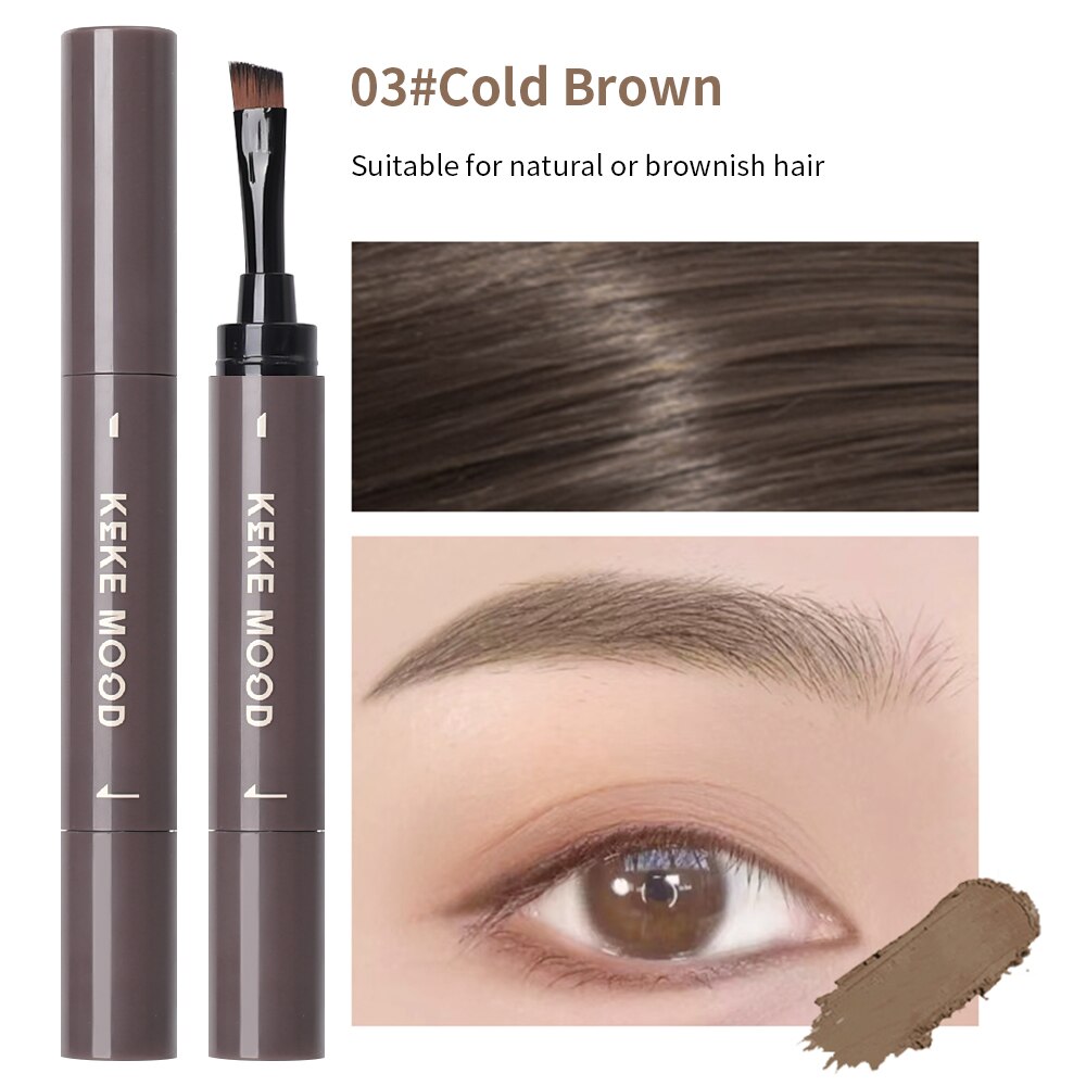 Waterproof Brown Grey Eyebrow Dyeing Cream Pencil Natural Lasting Non-smudge Setting Dye Eye Brow Pen with Brush Makeup Cosmetic - V.I.P Digital Presence