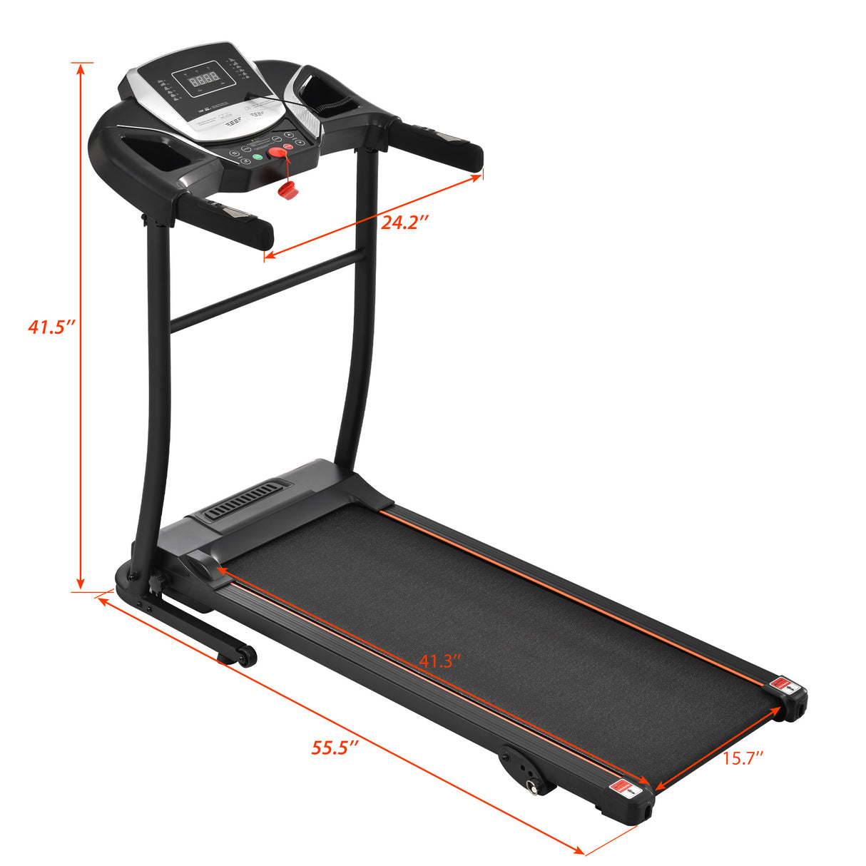 Home folding treadmill with pulse sensor, 2.5-horsepower silent brushless motor, 3-level tilt, 12 preset programs - V.I.P Digital Presence
