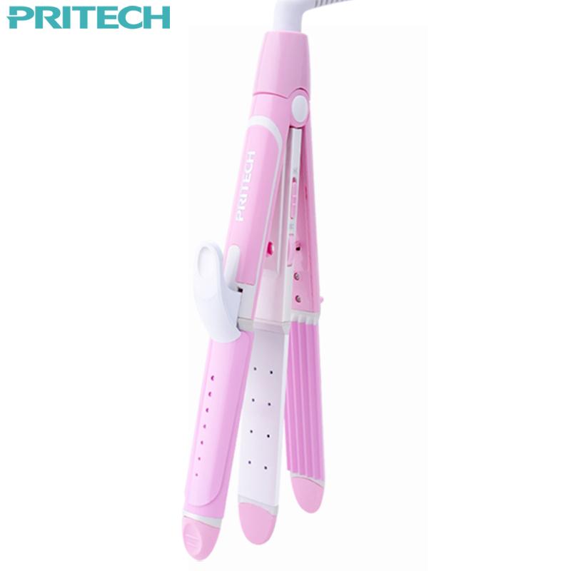 Pritech New Electric 3 In 1 Hair Straightener Curling Irons For Wet&Dry Professional Hair Curler Styling - V.I.P Digital Presence
