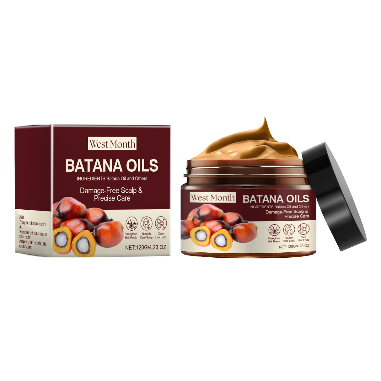 Batana Nourishing Hair Mask, Improve Dry Hair And Frizz Repair Bright And Smooth Hair Mask - V.I.P Digital Presence