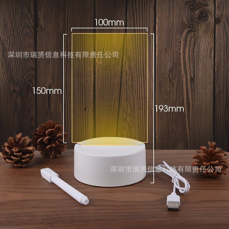 Take Down Notes And Light Up Your Space Transparent Luminous Acrylic Noteboard - V.I.P Digital Presence