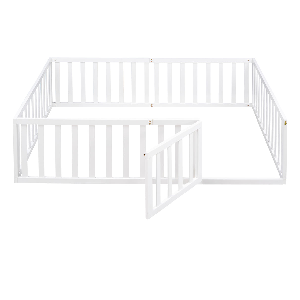 Full Size Wood Daybed Frame with Fence White(OLD SKU:WF289662AAK)