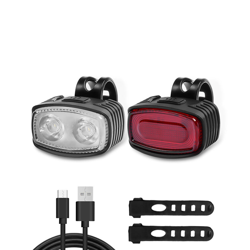 Bicycle headlight and taillight set, highway warning light, high brightness LED lighting, mountain bike outdoor riding accessori - V.I.P Digital Presence