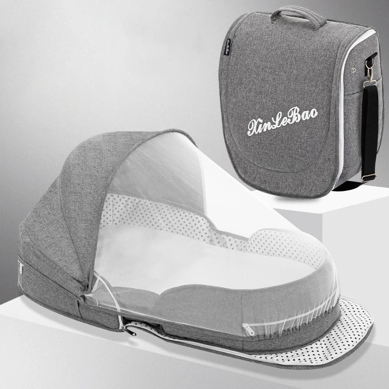 Baby Crib Multifunctional Folding Newborn Bed Toddler Bed Portable Sun Protection Mosquito Net Infant Camping Bed Travel Cot - V.I.P Digital Presence