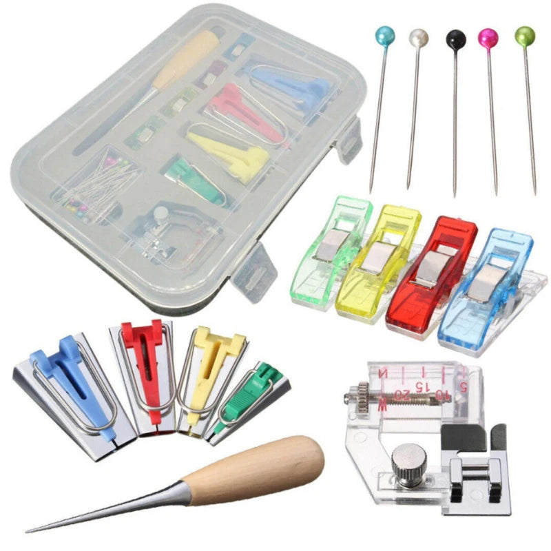 16pcs Household Electric Sewing Bias Tape Machine Kit Fabric Bias Binding Tape Suits DIY Sewing Tools - V.I.P Digital Presence