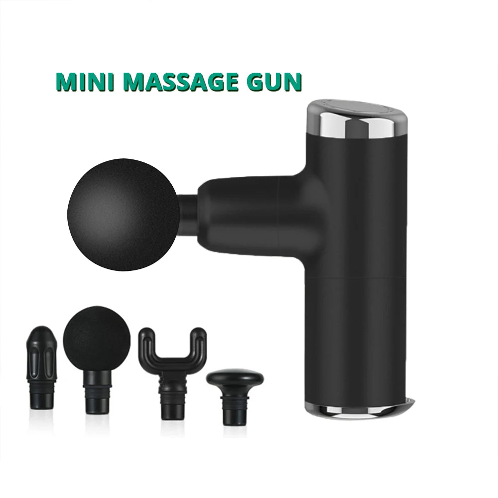 Mini Electric Massage Gun Deep Muscle Fascial Body Massager Gun Tissue Percussion Small Fitness Equipment Acid Relief Pain Relax - V.I.P Digital Presence