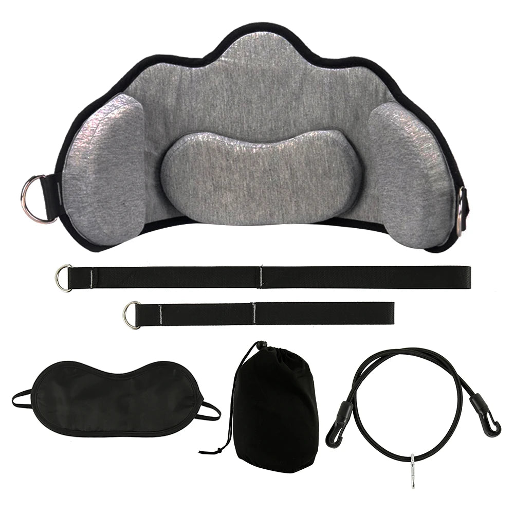 Portable Adults Neck Hammock Set Office Neck Rest Stretcher Relieves Travel Memory Foam Pillow + Mask Accessories Neck Hammock - V.I.P Digital Presence