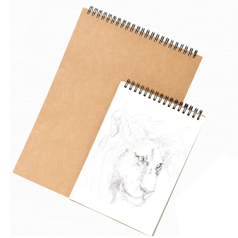 Brief kraft paper sketch book A4 professional art coil sketch book - V.I.P Digital Presence