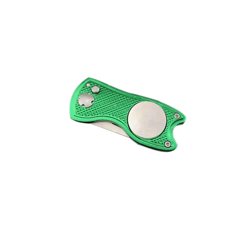 Foldable Golf Divot Tool with Golf Ball Tool Pitch Groove Cleaner Golf Training Aids Golf Accessories Putting Green Fork