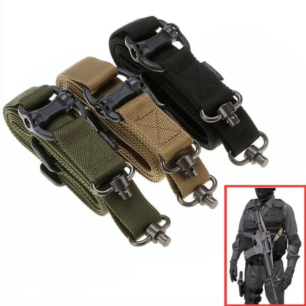 MS4 Tactical Rope Mission Adjustable Two 2 Points Tactical Rifle Gun Sling Quick Detach QD trap For Outdoor Nylon Belt Rope - V.I.P Digital Presence