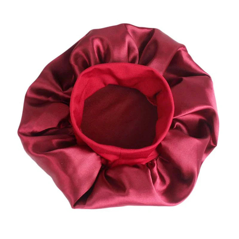1pc Adjust Solid Satin Bonnet Hair Styling Cap Long Hair Care Women Night Sleep Hat Silk Head Wrap Shower Cap Hair Styling Tools - V.I.P Digital Presence