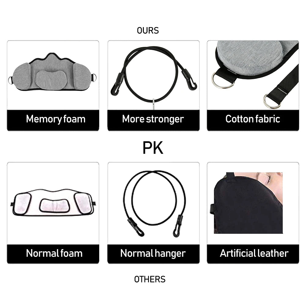 Portable Adults Neck Hammock Set Office Neck Rest Stretcher Relieves Travel Memory Foam Pillow + Mask Accessories Neck Hammock - V.I.P Digital Presence