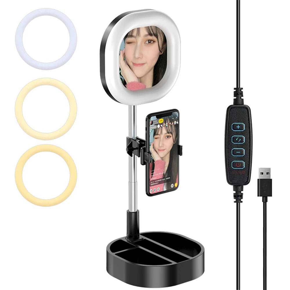 Universal USB Selfie Ring Light Photo Studio Camera Lights Dimmable Video Lighting With Stand For Youtube Makeup Live - V.I.P Digital Presence