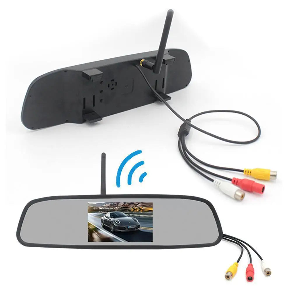 Rearview Mirror Camera Dvr 4.3-inch Rear View Mirror + Reversing Camera Wireless Car Reversing Camera Automobile Video Recorder - V.I.P Digital Presence