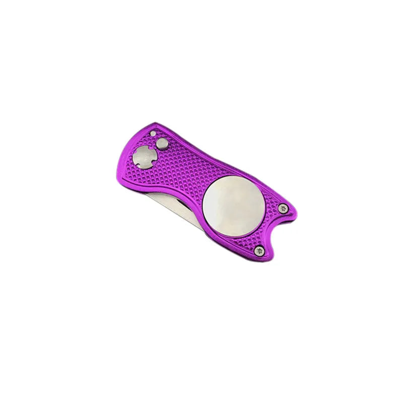 Foldable Golf Divot Tool with Golf Ball Tool Pitch Groove Cleaner Golf Training Aids Golf Accessories Putting Green Fork