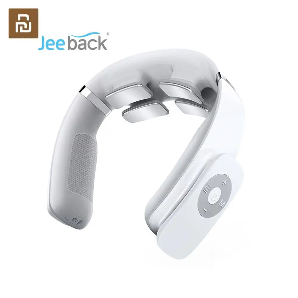 Youpin Jeeback G3 Electric Wireless Neck Massager TENS Pulse Relieve Neck Pain 4 Head Vibrator Heating Cervical Massage Tools - V.I.P Digital Presence