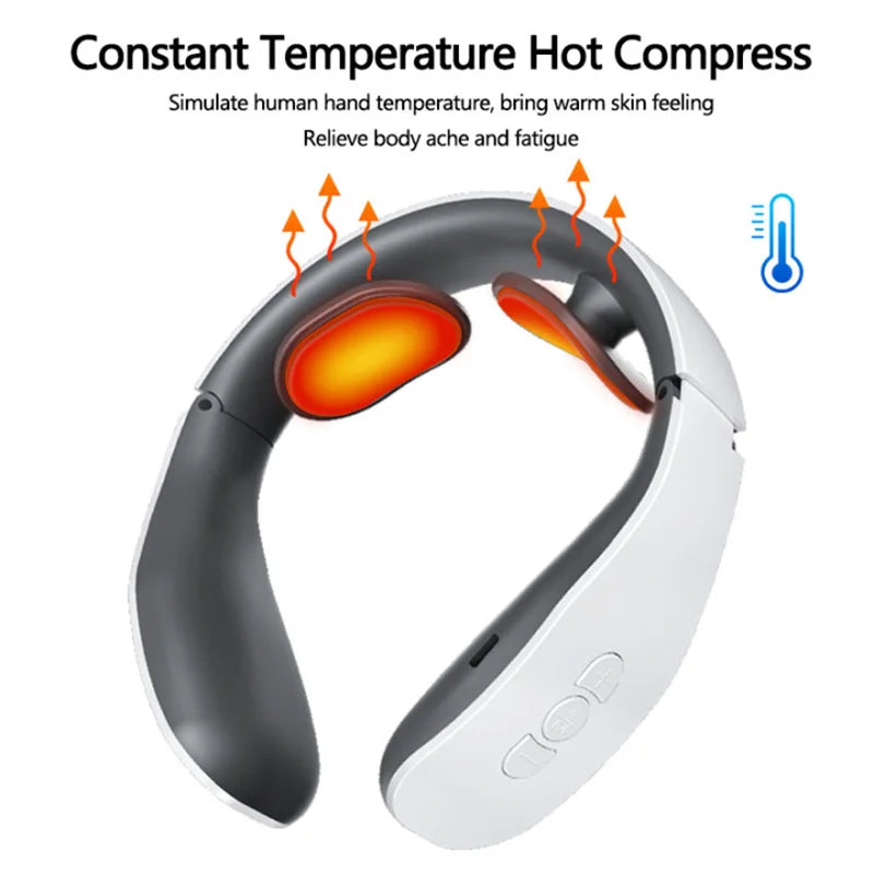 Smart Shoulder Neck Massager Electric Neck Massage Health Care Relaxation 4 Types of Pulse Therapy Relieve Fatigue Relief Tool - V.I.P Digital Presence