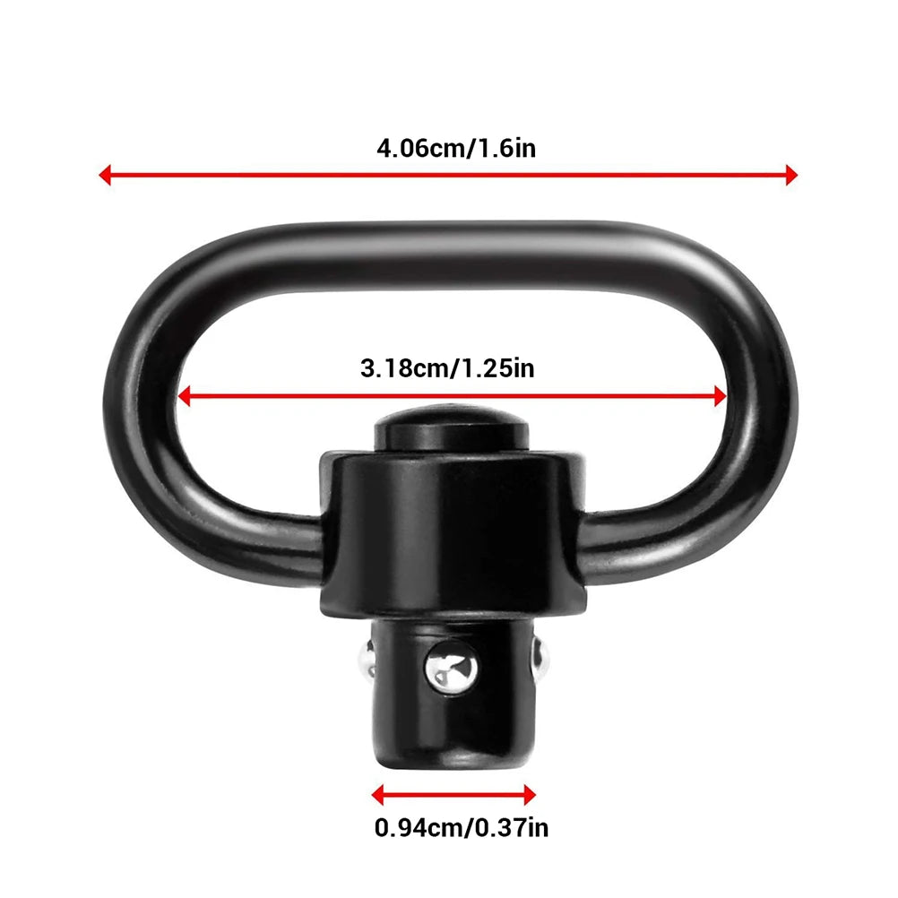 2 pcs Push Button Quick Detach Release Button Strap Ring Holder QD Sling Swivel Scope Mount Ring